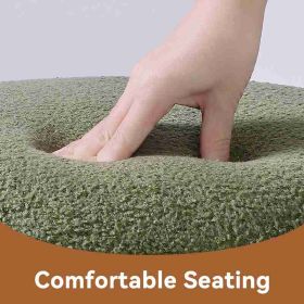 Soft Foot Stool Small Fashion Comfortable Round Foot Rest for Living Room Bedroom Green