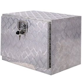 24inch Aluminum Tool Box,heavy Duty Truck Bed Tool Box,outdoor Trailer Pickup Storage Tool Box,RV Storage Organizer,underbody Box W  Lock Keys,si (Color: silver)