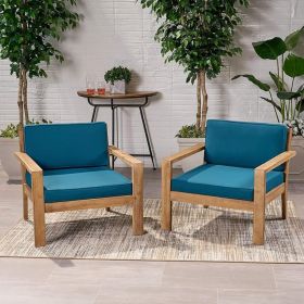SANTA ANA CLUB CHAIR With CushionsSet Of 2 (Option: BrownTeal)