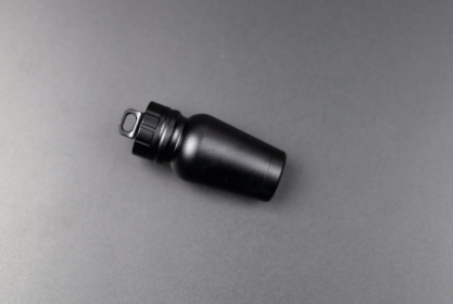 Outdoor medicine bottle Aluminum alloy survival pills full waterproof cans Sealed capsules (Color: black)