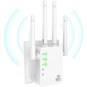 Extender 1200Mbps Dual Band WAN LAN Port, Through Wall Amplifier Internetfor Stable And Strong Coverage (Color: White)