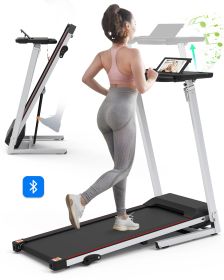 Walking Pad Under Desk Treadmill For Home Office -2.5HP Walking Treadmill 0.5-7.5MPH  Capacity Treadmill For Walking Running Remote Control Batte (Color: black)