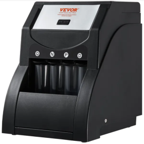 VEVOR USD Coin Sorter, Coin Sorter Machine For USD Coin 1 5 10 25, Sorts Up To 230 Coins Min, Coin Sorter And Wrapper Machine Holds 200 Coins Inc (Option: 230pcs)