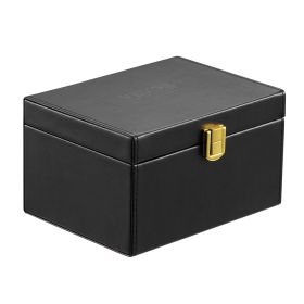 VEVOR Faraday Box Signal Blocking Holder For Car Keys With 2 Key Bags Black Car Key Signal Blocking Box Box For Car Security (Color: black)