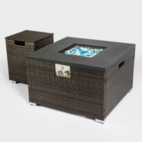 Rattan Propane Tank Cover Gas Bottle Cover Outdoor Wicker Gas Cylinder Cover (Color: Brown)