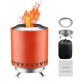 Tabletop Fire Pit 6 Inch Stainless Steel Fireplace Indoor Outdoor Red (Color: Red)