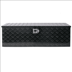 48inch Aluminum Tool Box,heavy Duty Truck Bed Tool Box,outdoor Trailer Pickup Storage Tool Box,RV Storage Organizer,underbody Box W Lock Keys,sil (Color: black)