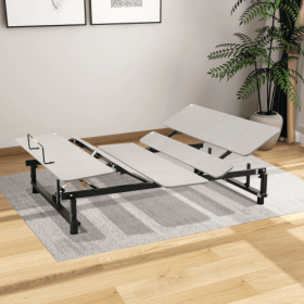 Electric Ergonomic Adjustable Bed Base Queen Size, Independent Head And Foot Incline, Wireless Remote Control With Quiet Motor Grey (Color: Grey)