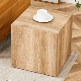 Elevate Your Living Space With This Square Modern MDF Coffee Table That Showcases Smooth, Light Wood Color Texture Patterns. It Is Characterized (Option: Wood)