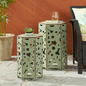 SELVA ACCENT TABLE (Option: Antique Green)
