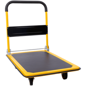 Foldable Platform Truck Push Dolly 330 Lb. Weight Capacity Black And Yellow (Color: Yellow)