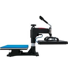 VEVOR Heat Press, 5 In 1 Heat Press Machine Machine 12x15, Clamshell Sublimation Transfer Printer Fast Heat-up, Digital Precise Temperature Contr (Color: black)