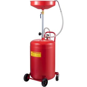 VEVOR Waste Oil Drain Tank 20 Gallon Portable Oil Drain Air Operated Drainer Oil Change, Oil Drain Container, Fluid Fuel Transfer Drainage Adjust (Option: Default)
