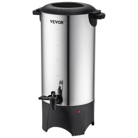 VEVOR Commercial Coffee Urn 50 Cup Stainless Steel Coffee Dispenser Fast Brew (Option: Default)