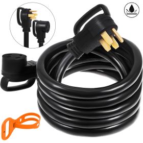 VEVOR 50Ft 50 Amp RV Extension Cord Durable Premium Power Cord RV 26.5mm Wire Diameter Extension Cord Copper Wire RV Cord Power Supply Cable For (Color: black)