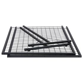 VEVOR 2' X 5.6' Grid Wall Panels Tower, 2 Packs Wire Gridwall Display Racks With T-Base Floorstanding, Double Side Gridwall Panels For Art Craft (Color: black)
