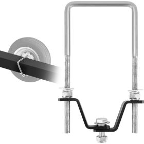 VEVOR Spare Tire Carrier, U-Bolt Zinc Plated Spare Tire Mount Bracket Side Mount With Lock, 160 Lbs Capacity, 4  5 Lugs Wheels On Bolt Patterns, (Option: Spare Tire Carrier)