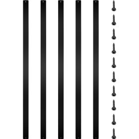 VEVOR Deck Balusters, 76 Pack Metal Deck Spindles,  Staircase Baluster With Screws, Aluminum Alloy Deck Railing For Wood And Composite Deck, Styl (Color: black)