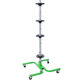 Storage Stand With Wheels 275 LBS Total Capacity Uses Six 2in Swivel Caster Wheels Green Color (Color: green)