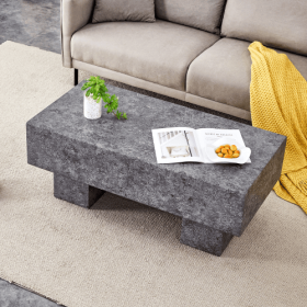 Modern Simple Gray Texture MDF Coffee Table  43.3x21.6x17.2 Practical Model.Making It An Ideal Addition To Any Living Room Or Apartment (Option: Gray)