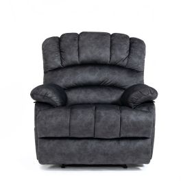 Large Manual Recliner Chair In Fabric For Living Room, Gray (Option: Dark Gray)