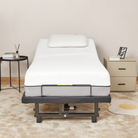 Adjustable Bed Base Frame Head And Foot Incline Quiet Motor Twin XL Size Zero Gravity (Option: Antique Black)