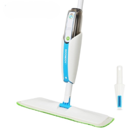 Washable Mat Spray Mop - Superfine Fiber Mop With 300ML Reusable Bottle, Suitable For Wood, Hardwood, Laminate, Ceramic Tile, Etc (Color: Blue)