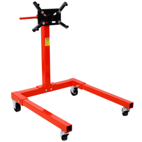 Engine Stand, 1500 LBS Motor Stand With 4 Wheels, 360 Degree Rotating Head & 4 Adjustable Arms,Metal Engine Holder For Garage, Auto Repair, Red (Color: Red)