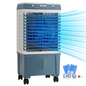 VEVOR Evaporative Cooler, 1400 CFM Air Cooler, Oscillating Swamp Cooler ,5 Gal Portable Air Cooler For 550 Sq.ft With 3 Speeds Adjustable Control (Option: Default)