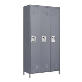 72inch High Locking Metal Storage Cabinet (Color: Grey)