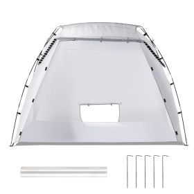 VEVOR Portable Paint Booth, Larger Spray Paint Tent With Built-in Floor & Mesh Screen, Painting Tent Station For Furniture DIY Hobby Tool, 7.5x5. (Option: Default)