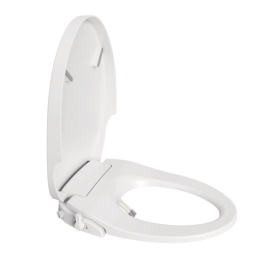 Smart Bidet Toilet Seat Adjustable Heated Seat With Water Temperature And Pressure Adjustment Portable Bidet With Automatic Nozzle Cleaning (Color: White)