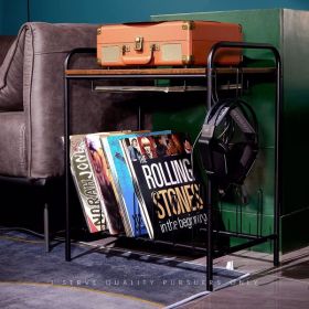 Turntable Station And Record Storage (Option: Black brown)